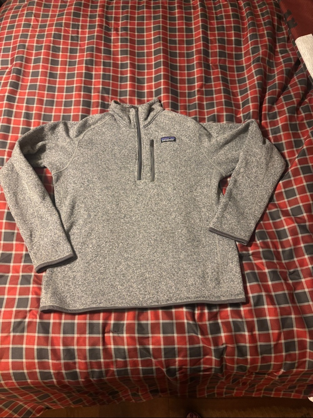 Patagonia Heather Gray Quarter-Zip Pullover